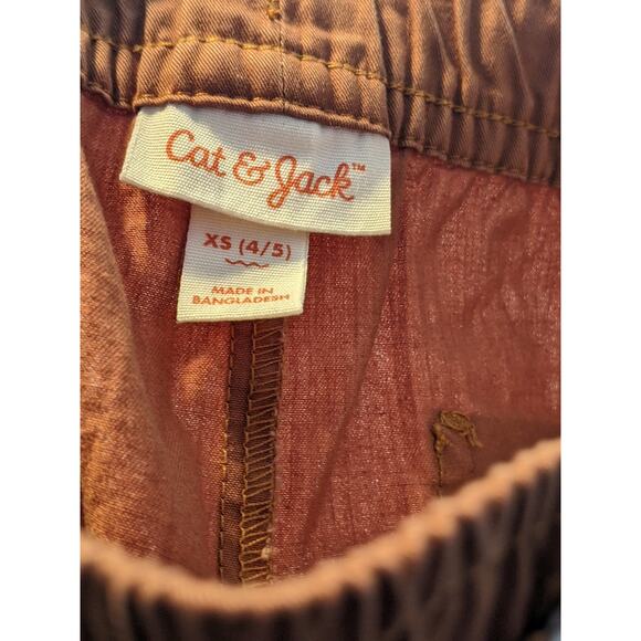 Chino Shorts Cat & Jack Brown XS Casual Adjustable Waist Drawstring Pocket Short - Picture 5 of 8